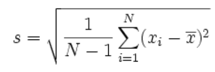 standard deviation formula