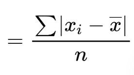 mean absolute deviation formula