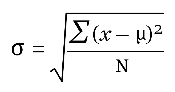 Population Standard Deviation Formula