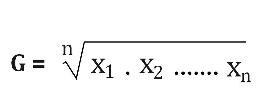 Geometric mean formula