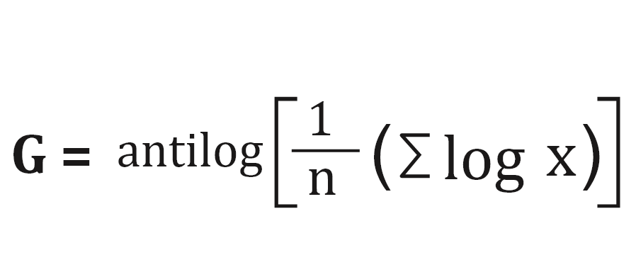 Geometric mean formula