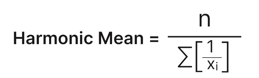 Harmonic mean formula 